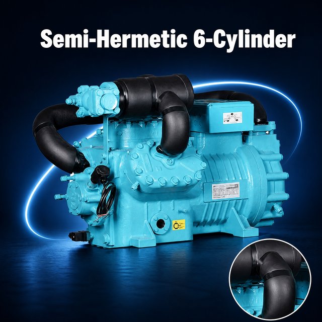 ضاغط تبريد ذو درجة حرارة منخفضة 30 حصان على مرحلتين YBF6F-30.2DS